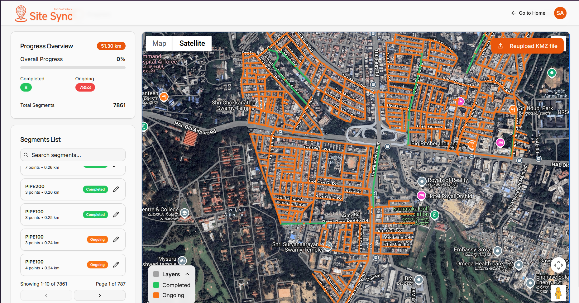Site Sync - Construction Project Management with Map-Based Tracking