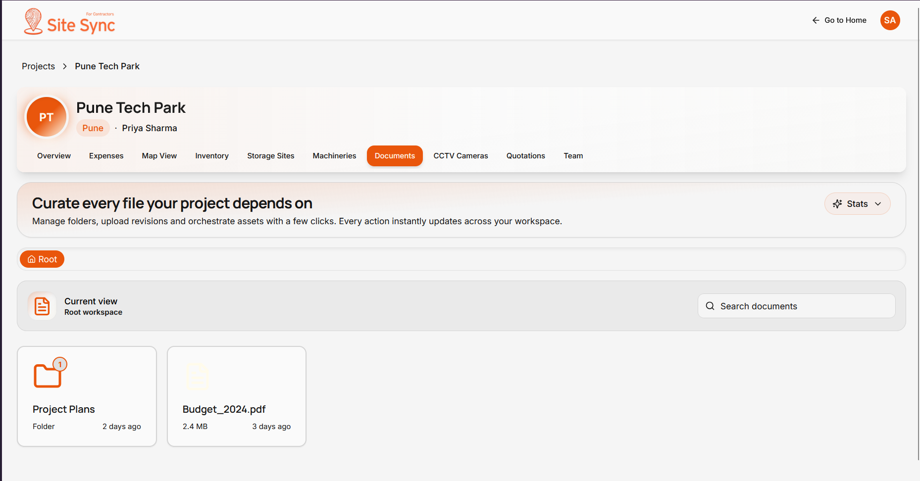 Site Sync - Construction Project Management with Map-Based Tracking